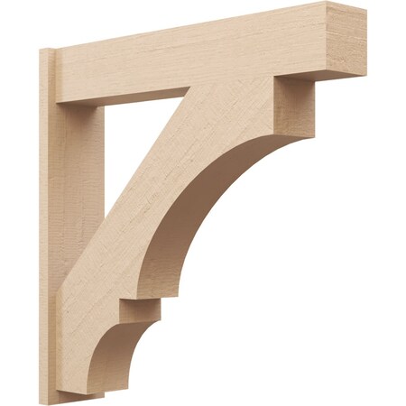 Ekena Millwork 7 1/2-in W x 36-in D x 36-in H Balboa Block Rough Cedar Woodgrain TimberThane Outlooker, Primed Tan OUTUR075X36X36BOA44RCPR